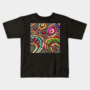 Chaotic colorful pattern Kids T-Shirt